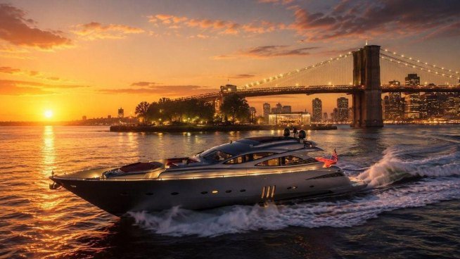Regal Yachting New York — 90' Pershing in New York Harbor