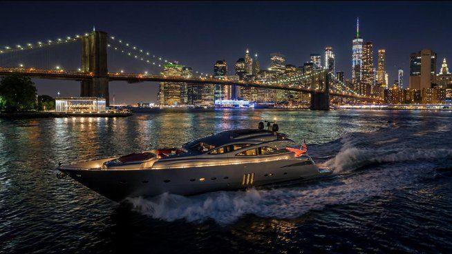 Regal Yachting New York — 90' Pershing in New York Harbor