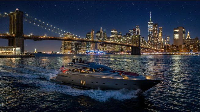 Regal Yachting New York — 90' Pershing in New York Harbor